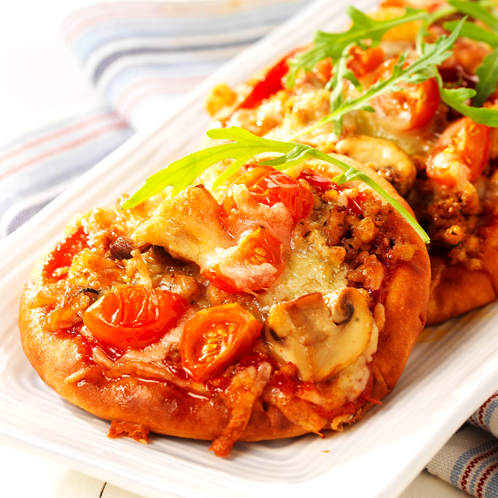 Minipizzor-med-kyckling-i-mexikansk-klang