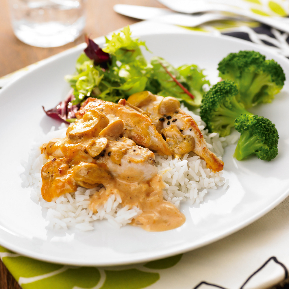 Snabblagad kycklinggratäng med mango chutney sås ät grytan med ris & pasta