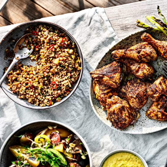 BBQ Grillmix Japan med asiatisk tomatsallad